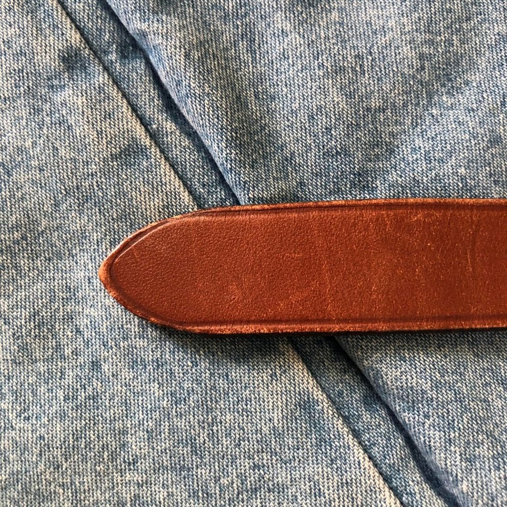 POLO Ralph Lauren Vintage Brass Logo Buckle Belt - Picture 6 of 10